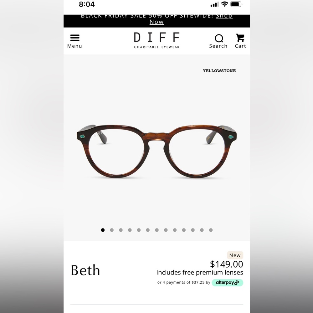 ISO! In search of these diff perceptions glasses from the Yellowstone collection